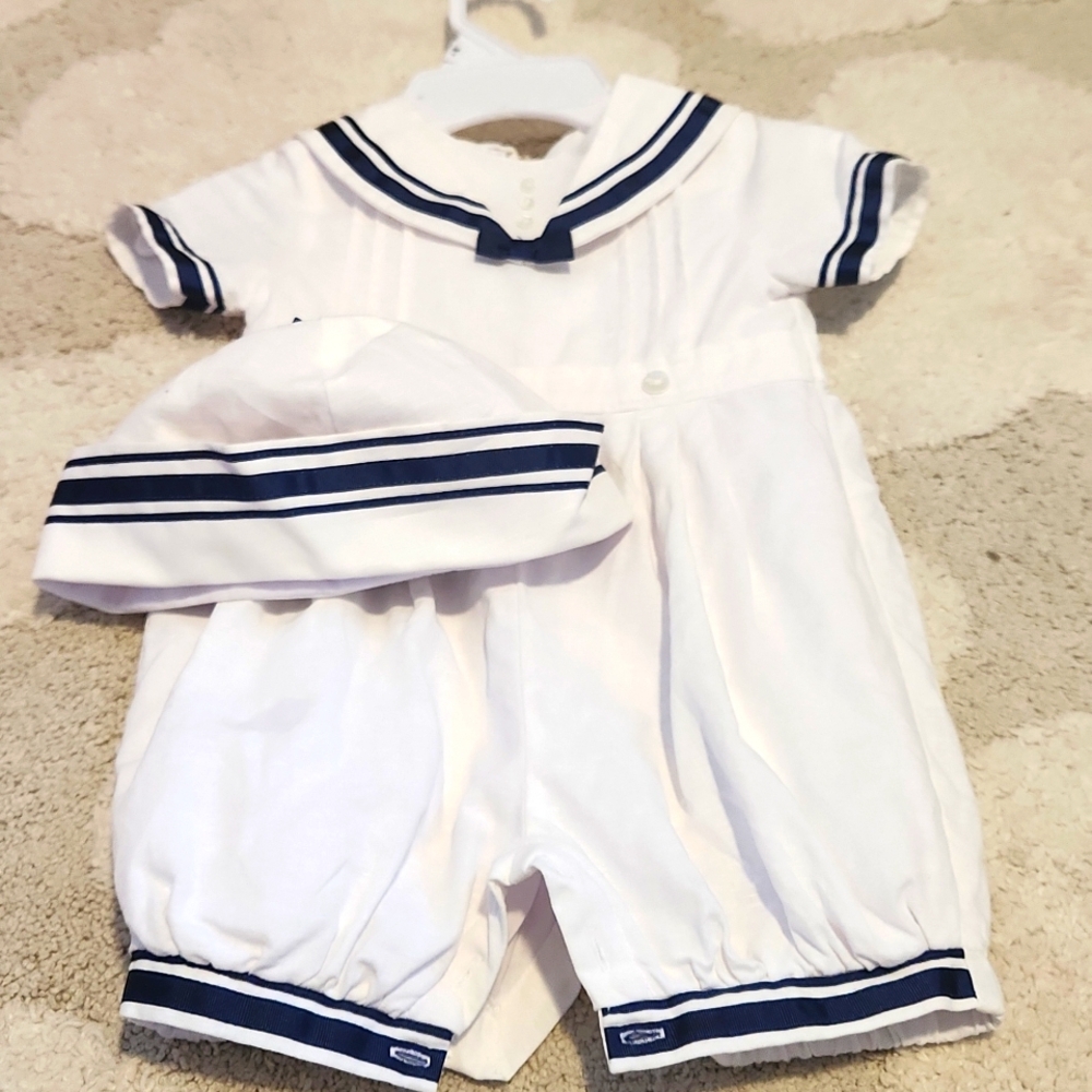 Sarah Louise age 12 months boy sailor outfit. Worn once.